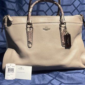 Coach bag- Morgan cream colored satchel in excellent condition